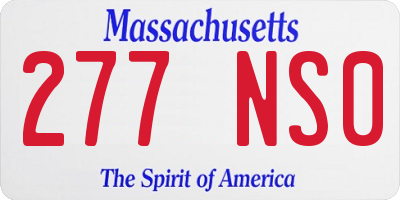MA license plate 277NS0