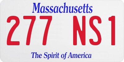 MA license plate 277NS1