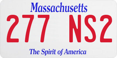 MA license plate 277NS2