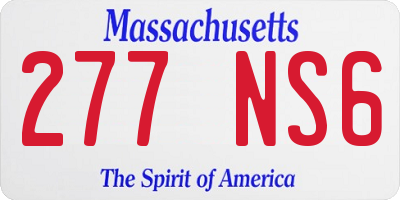 MA license plate 277NS6