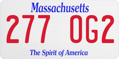 MA license plate 277OG2