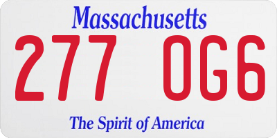 MA license plate 277OG6