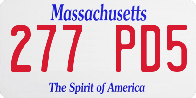 MA license plate 277PD5