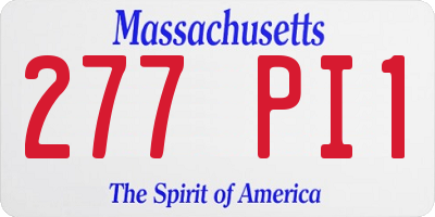 MA license plate 277PI1