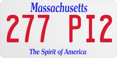 MA license plate 277PI2