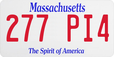 MA license plate 277PI4