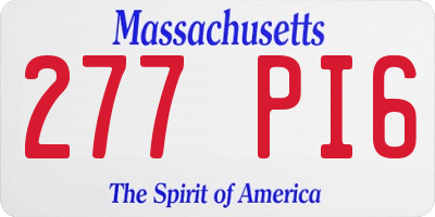 MA license plate 277PI6