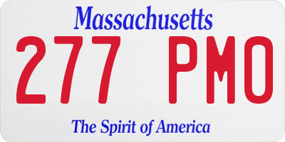 MA license plate 277PM0