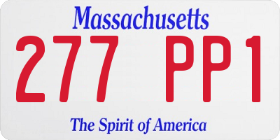MA license plate 277PP1