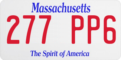 MA license plate 277PP6