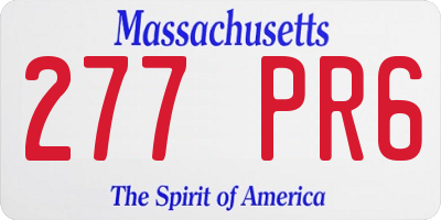 MA license plate 277PR6
