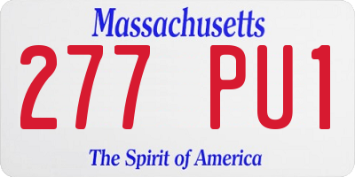 MA license plate 277PU1
