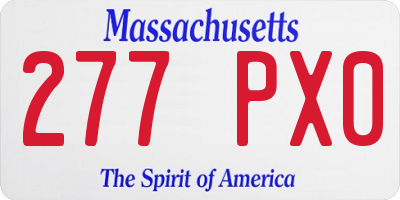 MA license plate 277PX0