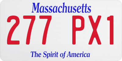 MA license plate 277PX1