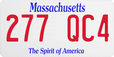 MA license plate 277QC4