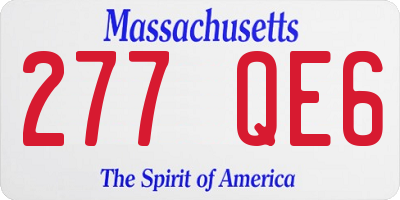 MA license plate 277QE6