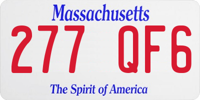 MA license plate 277QF6
