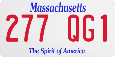 MA license plate 277QG1