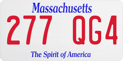 MA license plate 277QG4