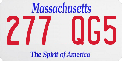 MA license plate 277QG5