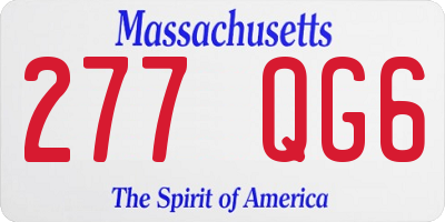 MA license plate 277QG6