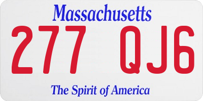 MA license plate 277QJ6