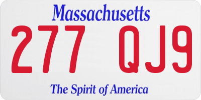 MA license plate 277QJ9