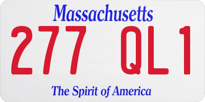MA license plate 277QL1