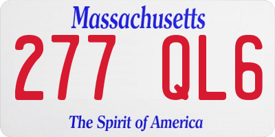 MA license plate 277QL6