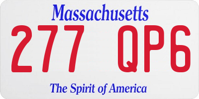 MA license plate 277QP6