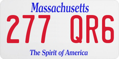 MA license plate 277QR6