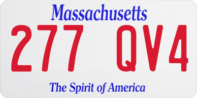 MA license plate 277QV4