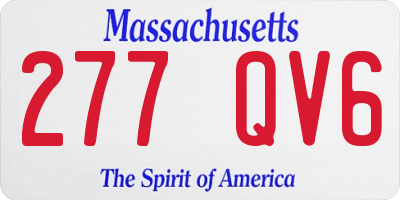 MA license plate 277QV6