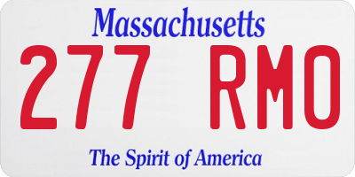 MA license plate 277RM0