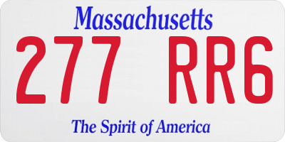 MA license plate 277RR6