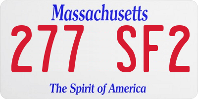 MA license plate 277SF2