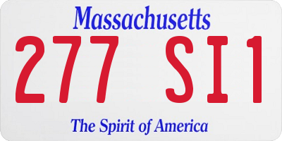 MA license plate 277SI1