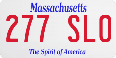 MA license plate 277SL0