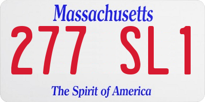 MA license plate 277SL1