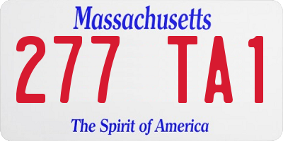 MA license plate 277TA1