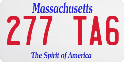 MA license plate 277TA6