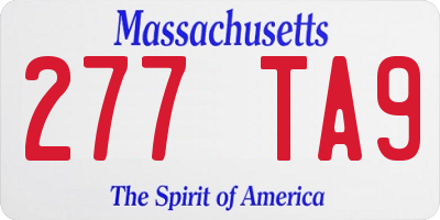 MA license plate 277TA9