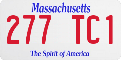 MA license plate 277TC1
