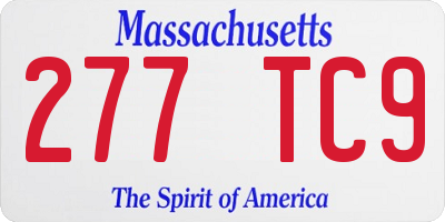 MA license plate 277TC9