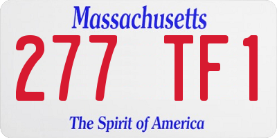 MA license plate 277TF1