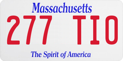 MA license plate 277TI0