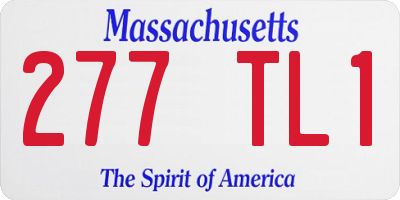 MA license plate 277TL1