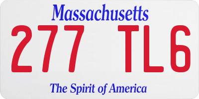 MA license plate 277TL6