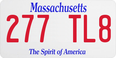 MA license plate 277TL8