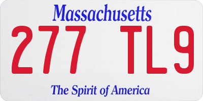 MA license plate 277TL9